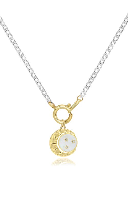 La Meno Stella Luna Pendant Necklace In Multi