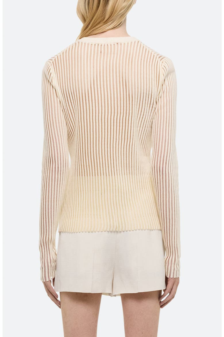 Sheer Stripe Sweater, Alternate, color, IVORY - C05