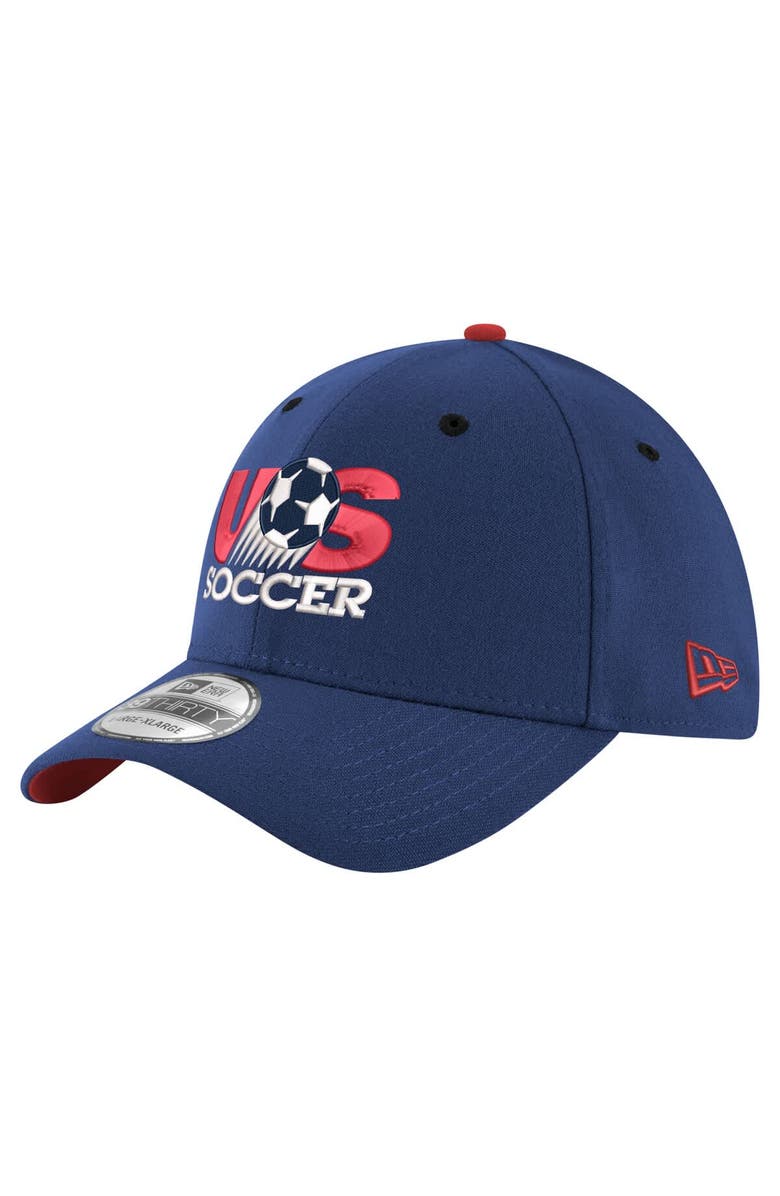 New Era Men's New Era  Navy USMNT 1986 Retro 39THIRTY Flex Hat, Main, color, Navy