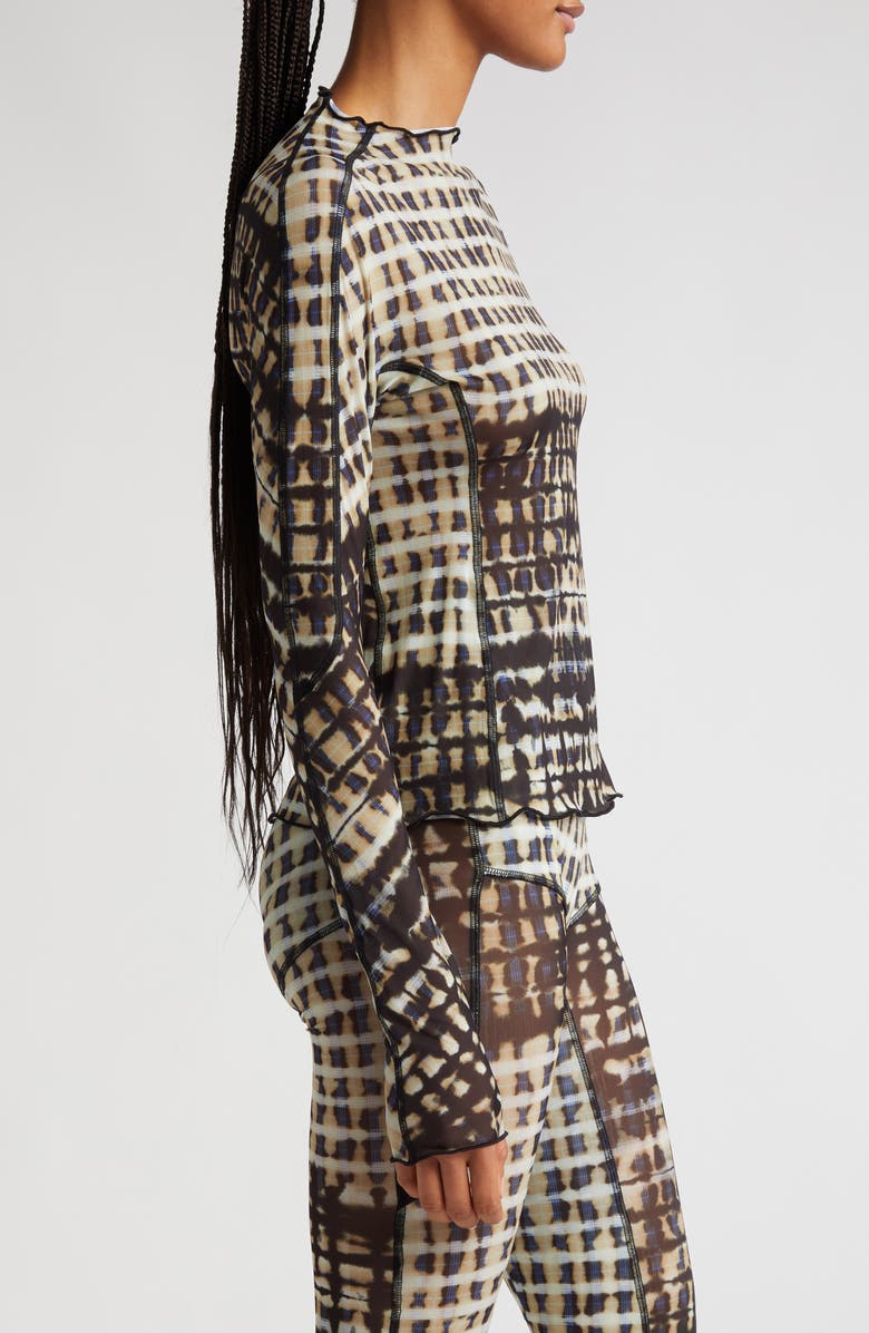 Knwls Plaid Mesh Top, Alternate, color, 