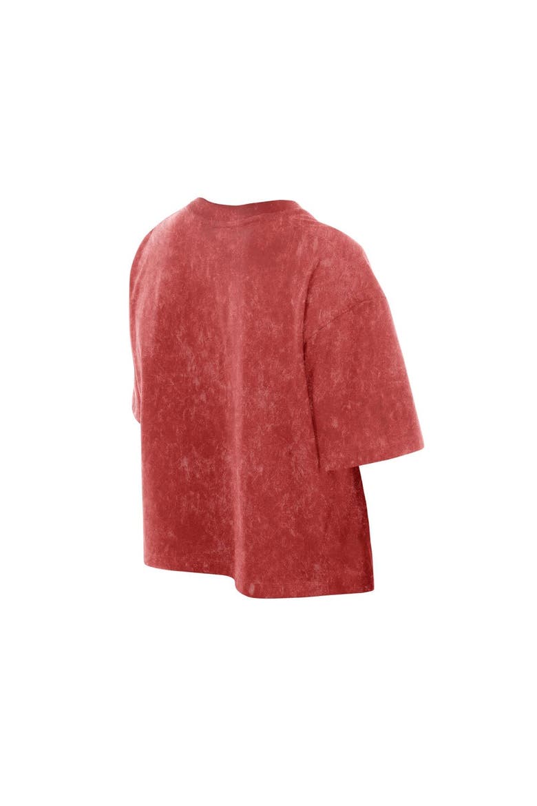 Women's New Era Scarlet San Francisco 49ers Cropped Boxy Sport Classics Mineral Wash T-Shirt, Alternate, color, Scarlet