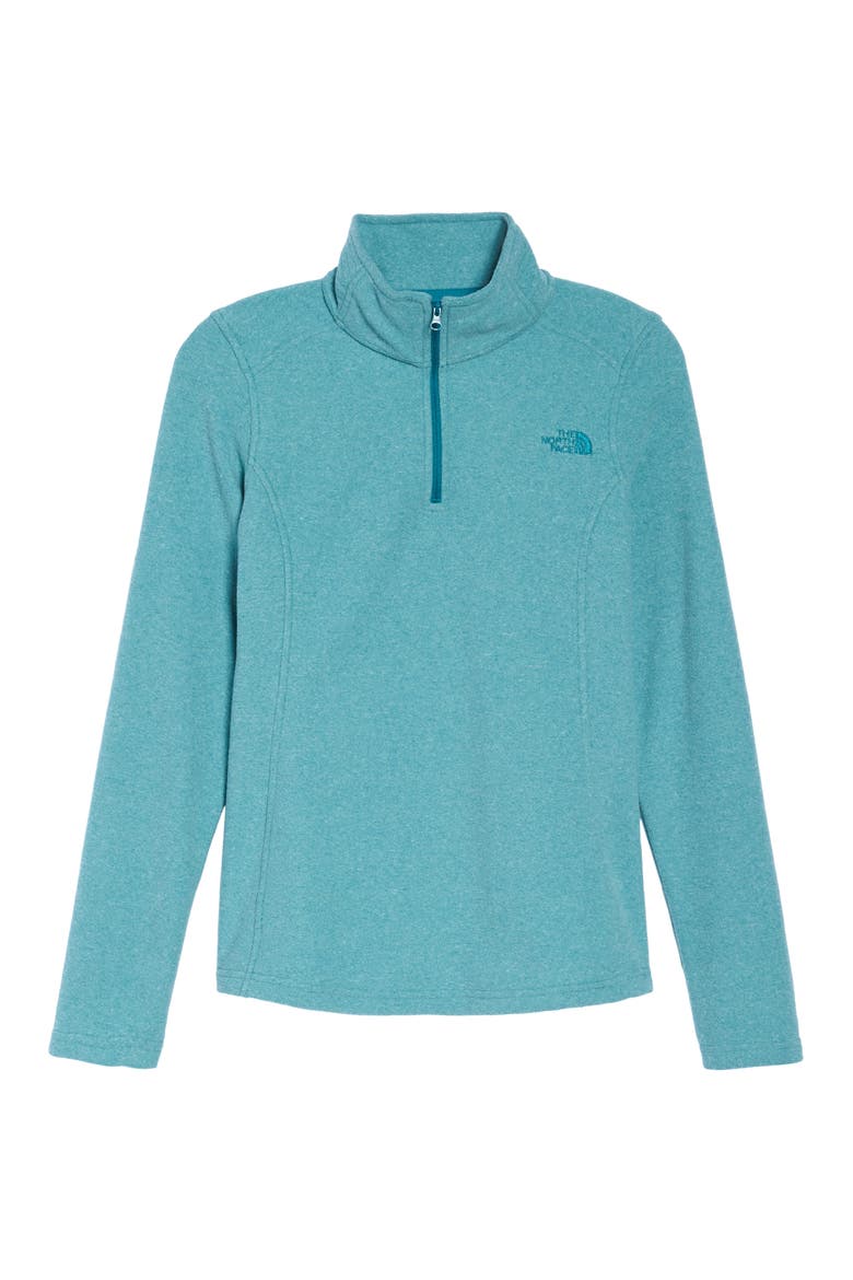 'Glacier' Quarter Zip Pullover, Alternate, color, HARBOR BLUE HEATHER