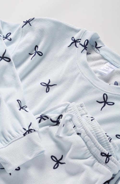 Nordstrom Kids' Sporty Velour Pajamas In Blue