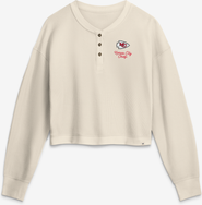 FANATICS Women's Fanatics Cream Kansas City Chiefs Relaxed Cropped Long Sleeve Shirt