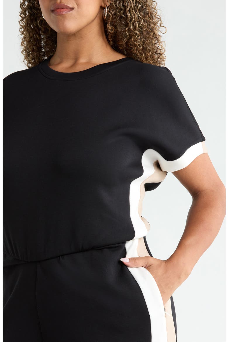 AirEssentials Colorblock Jumpsuit, Alternate, color, VERY BLACK STRIPE