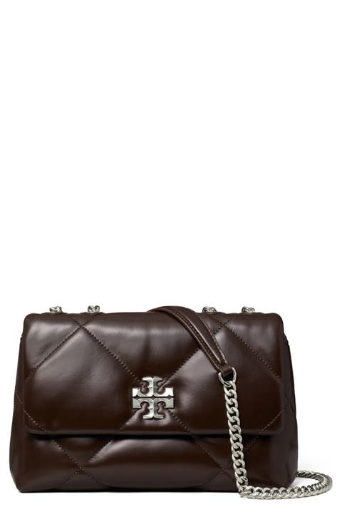 Small Kira Diamond Quilted Convertible Leather Shoulder Bag