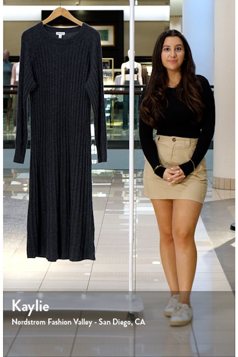 Long Sleeve Wool & Cashmere Sweater Dress video