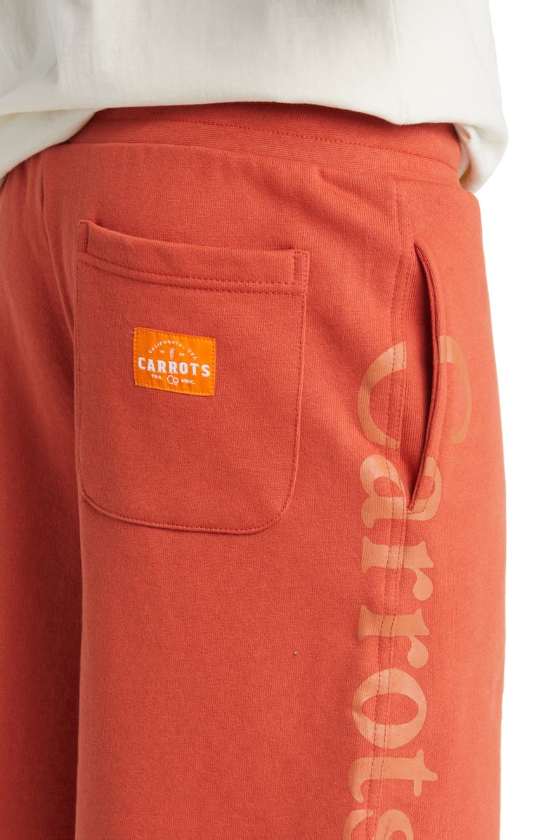 CARROTS BY ANWAR CARROTS Wordmark Cotton Logo Graphic Sweat Shorts, Alternate, color,