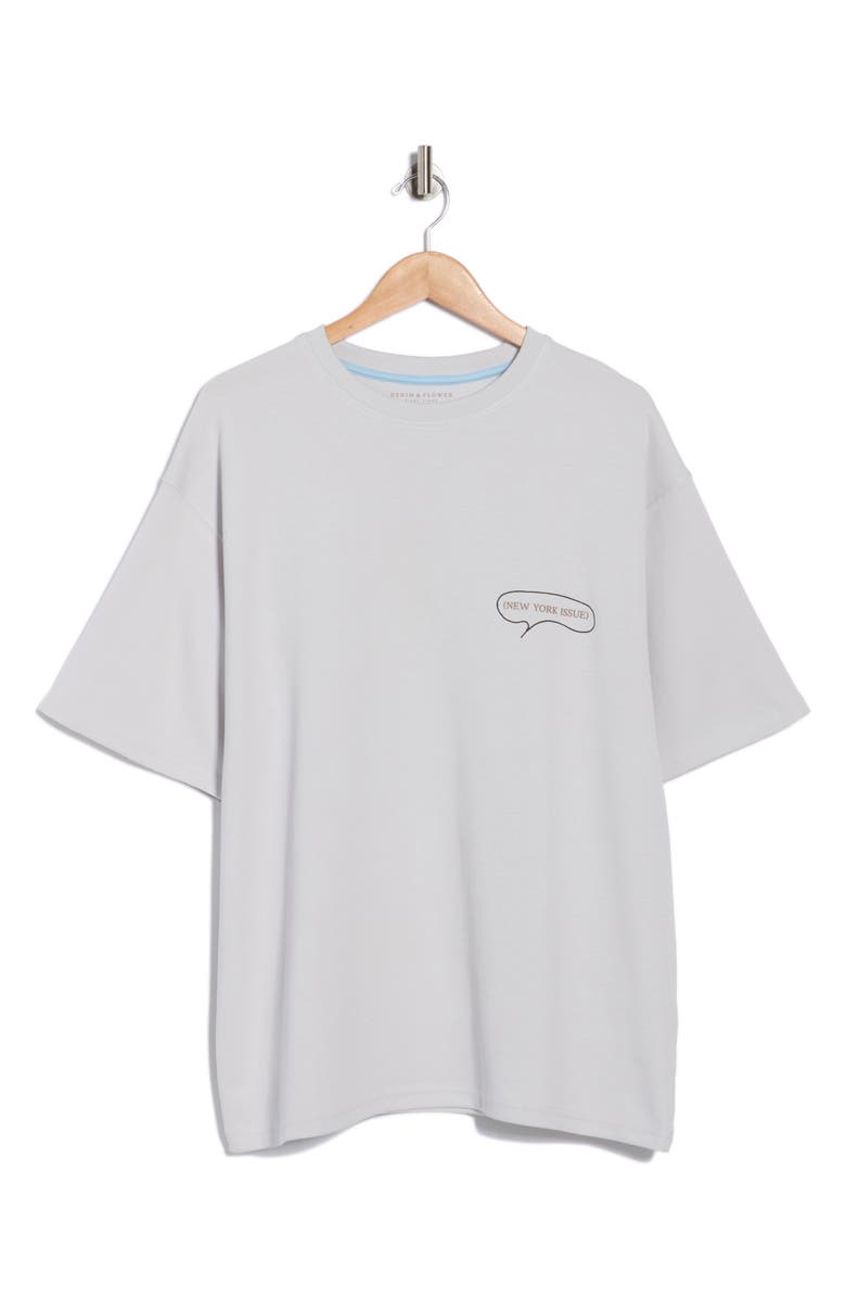 DENIM AND FLOWER Relaxed Fit New York Graphic Tee, Main, color, Lt. Gray