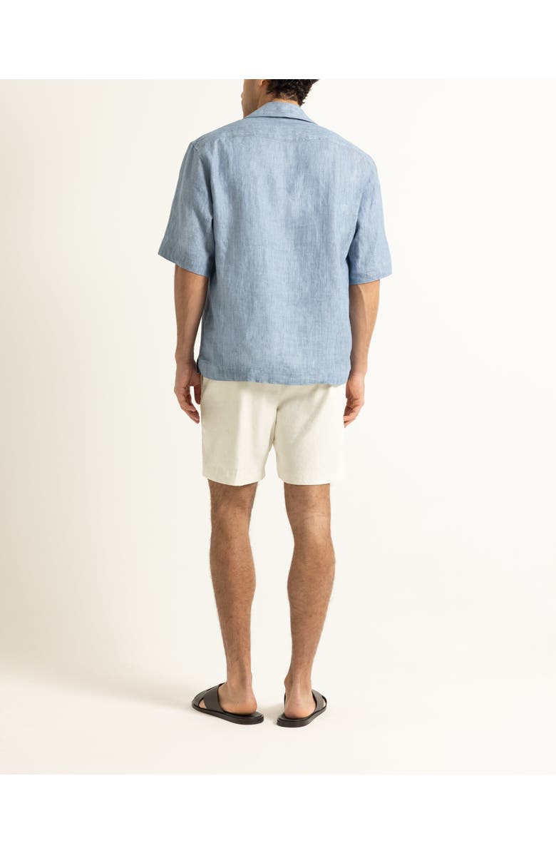 Orlebar Brown Vincent Linen Relaxed Fit Overhead Linen Shirt, Alternate, color, Bergamo Blue