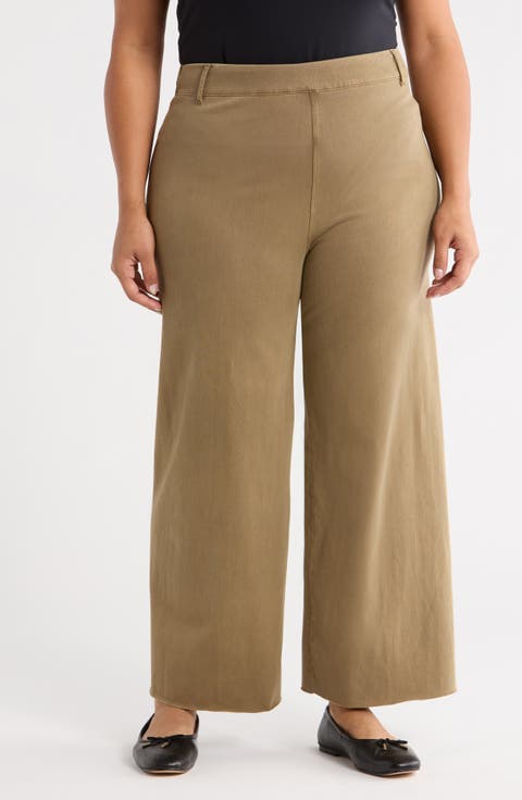 'Lyssentials Erin High Waist Wide Leg Pants (Plus)
