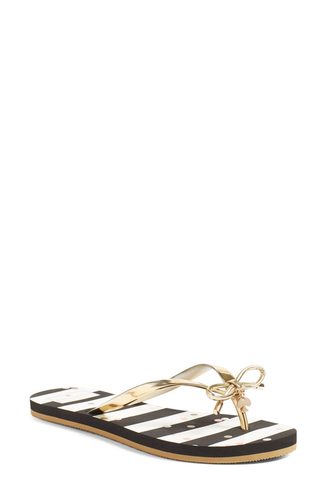 'nova' flip flop, Main, color, GOLD CONFETTI PRINT