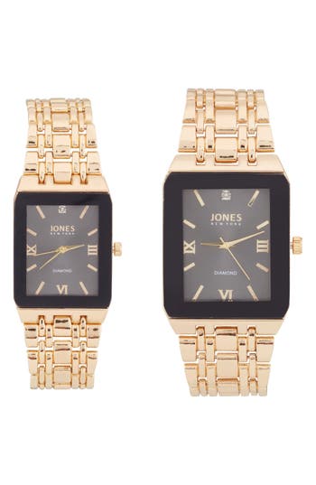 I Touch Set Of 2 Diamond Bracelet Strap Watches, 40mm & 32mm