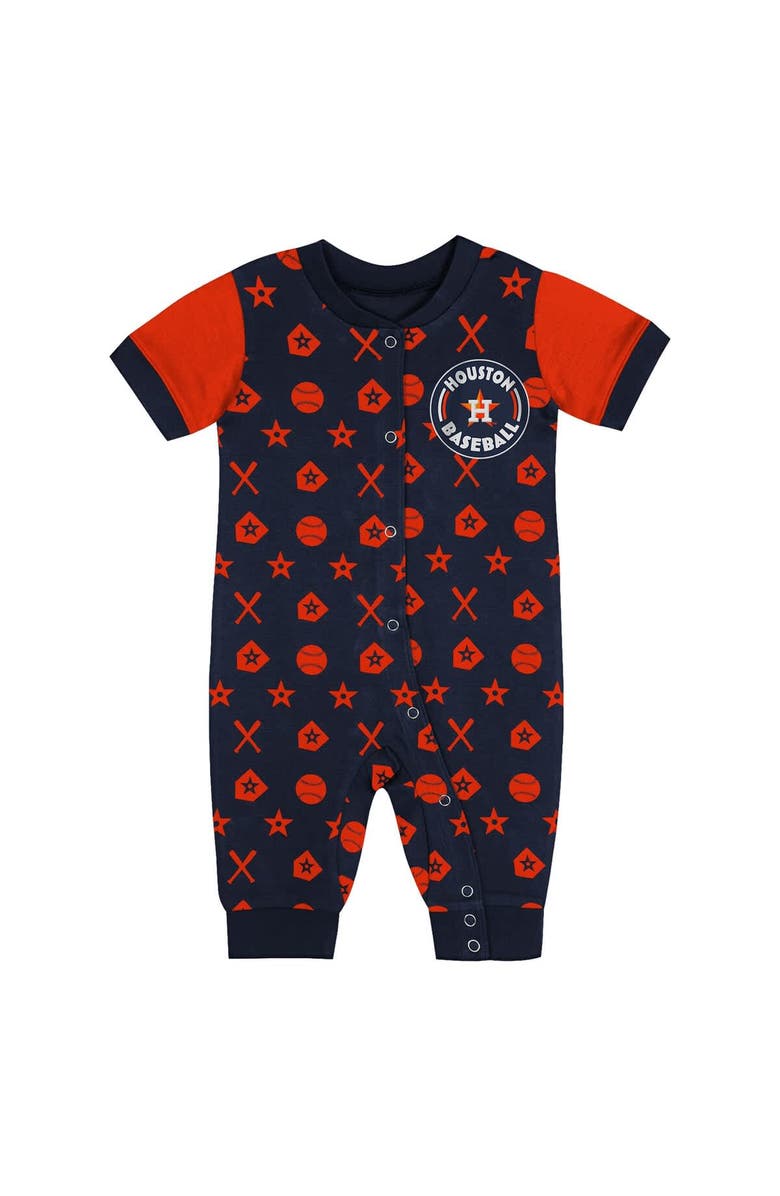 Outerstuff Newborn  Navy Houston Astros Hard 90 Coveralls, Alternate, color, Navy