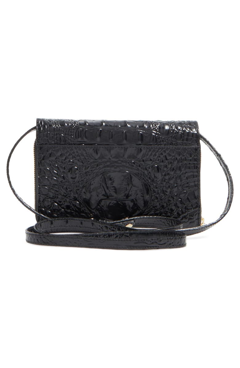 Brahmin 'Michelle' Croc Embossed Leather Crossbody Wallet, Alternate, color, 