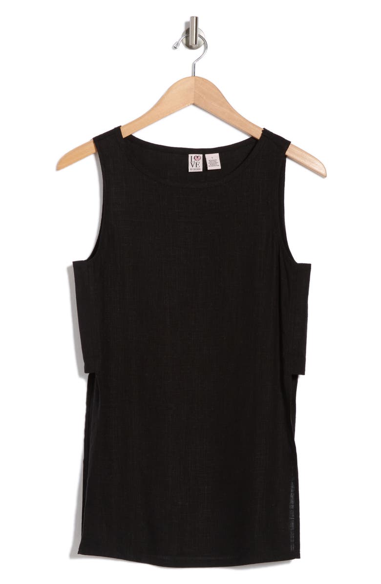 Love By Design Delilah Open Side Sleeveless Top, Alternate, color, Black