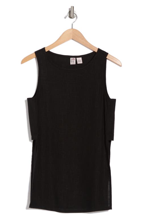Love By Design Delilah Open Side Sleeveless Top In Black