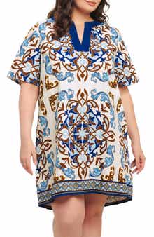 FLYING TOMATO Printed High-Low Dress