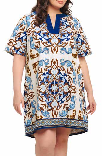 Printed High-Low Dress