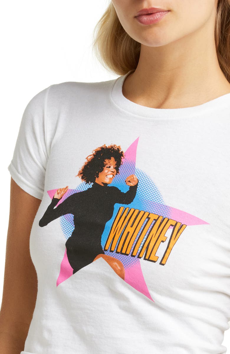 Merch Traffic Whitney Crop Cotton Graphic T-Shirt, Alternate, color,