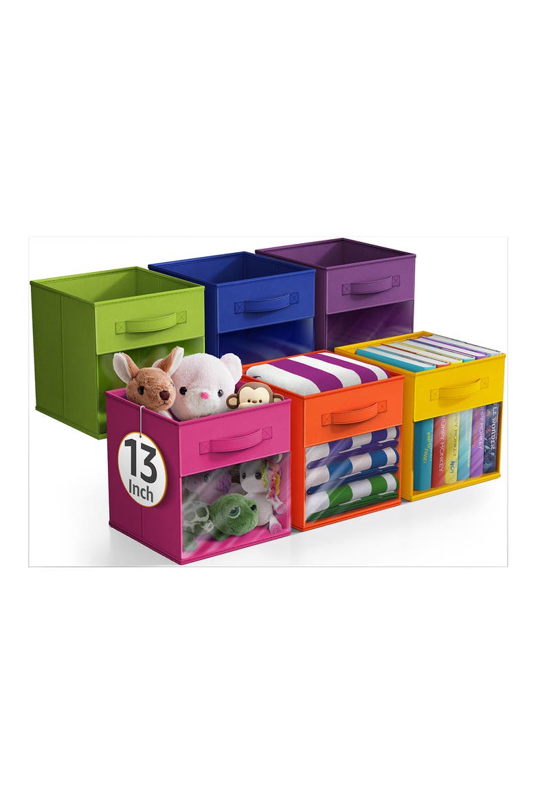 6-Pack Window Storage Cubes, Main, color, MULTICOLORED