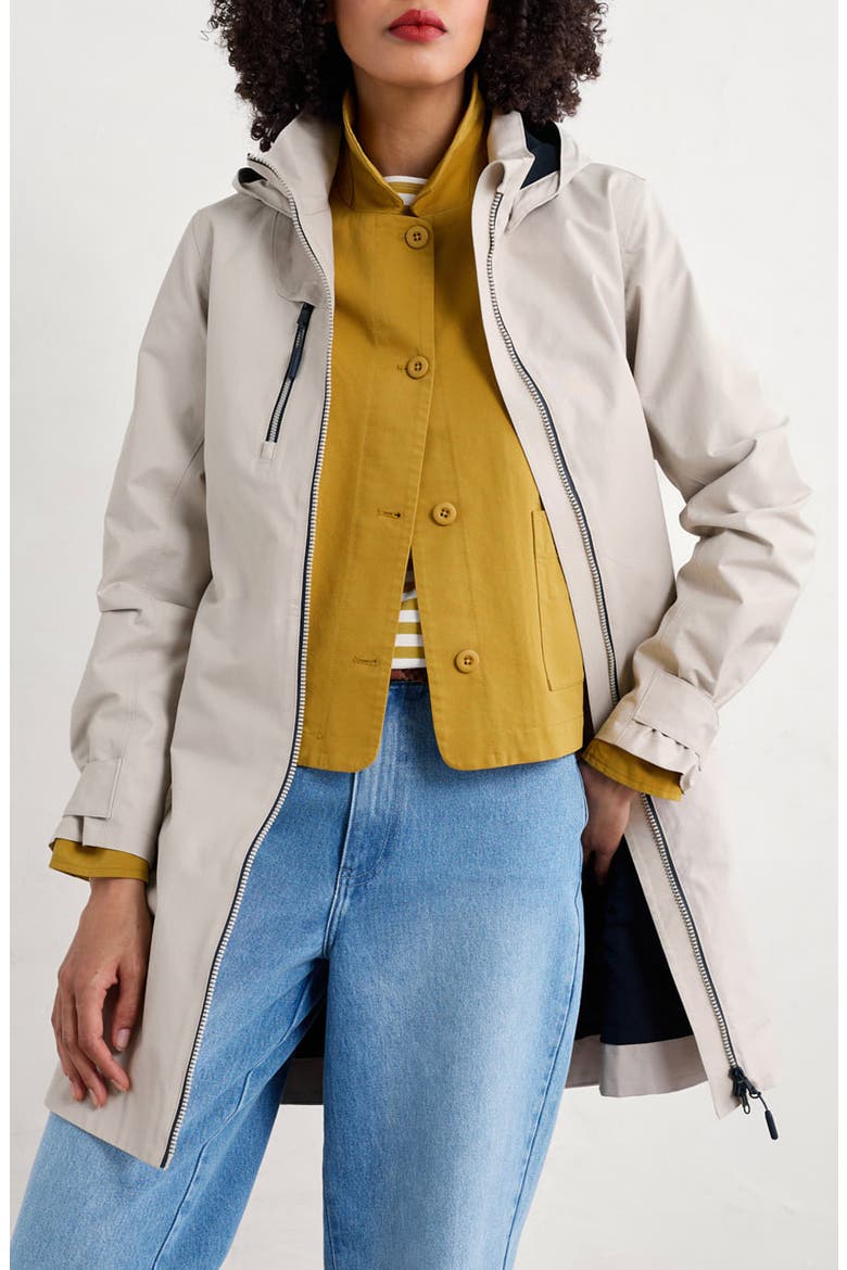 Coverack Waterproof Organic Cotton Blend Coat, Main, color, DRIFTWOOD
