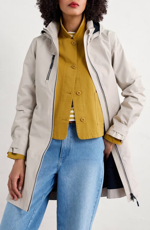 Seasalt Cornwall Coverack Waterproof Organic Cotton Blend Coat In Driftwood