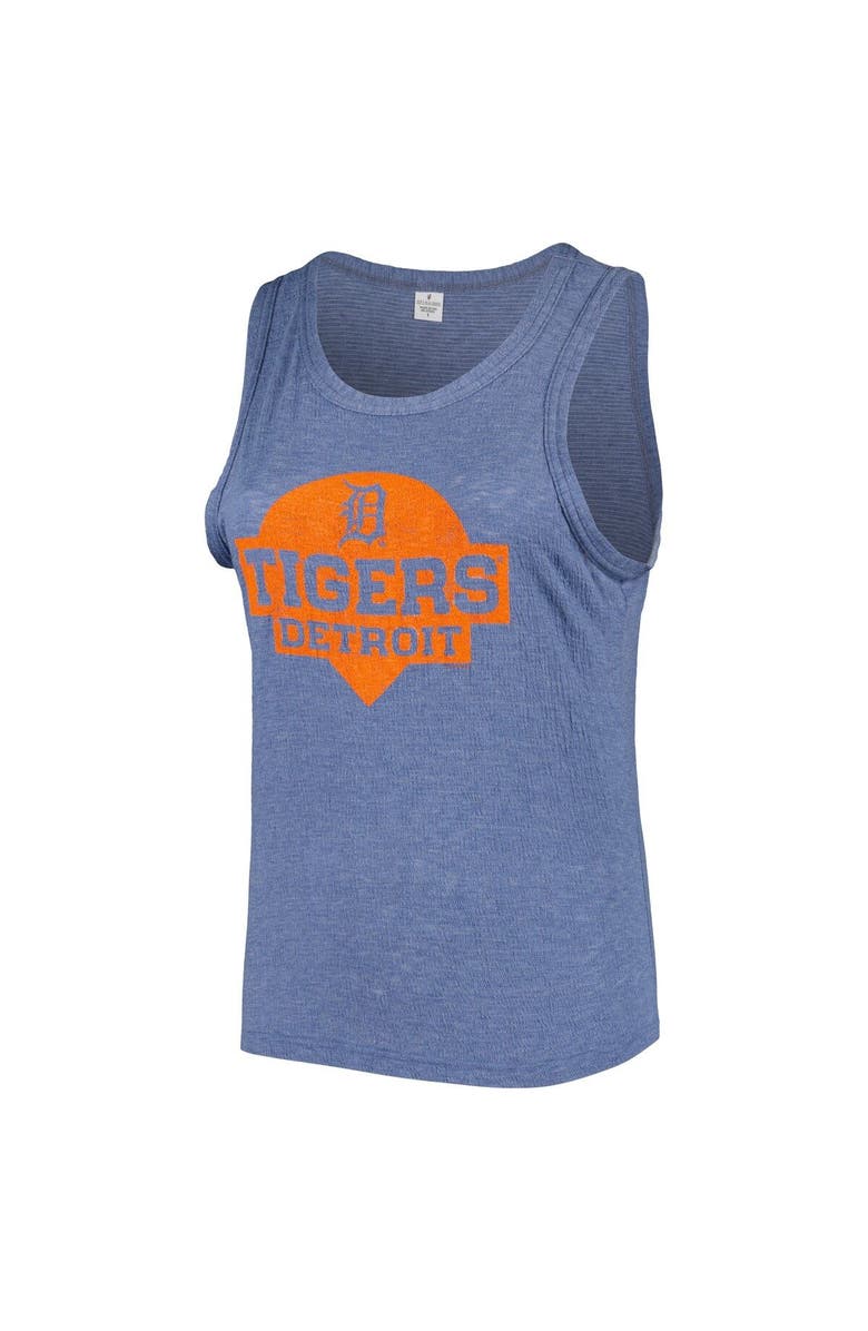SOFT AS A GRAPE Women's Soft as a Grape Navy Detroit Tigers Plus Size High Neck Tri-Blend Tank Top, Alternate, color, Navy