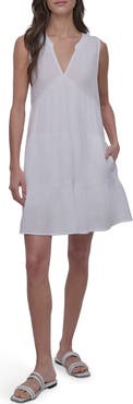 DKNY Jeans Double Crepe Cotton Gauze Dress