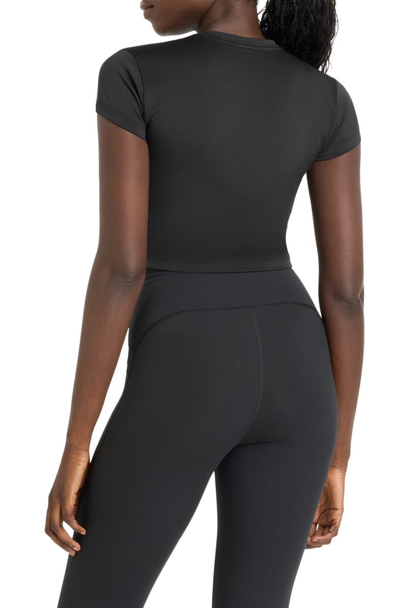 New Balance NB Harmony Fitted Crop Performance T-Shirt, Alternate, color, Black