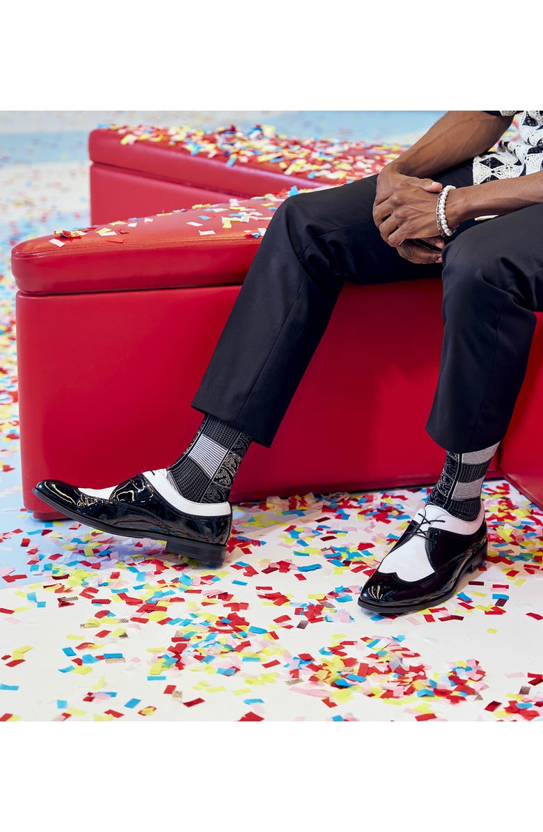 Stacy Adams Dayton II Wingtip Oxford, Alternate, color, Black/ White