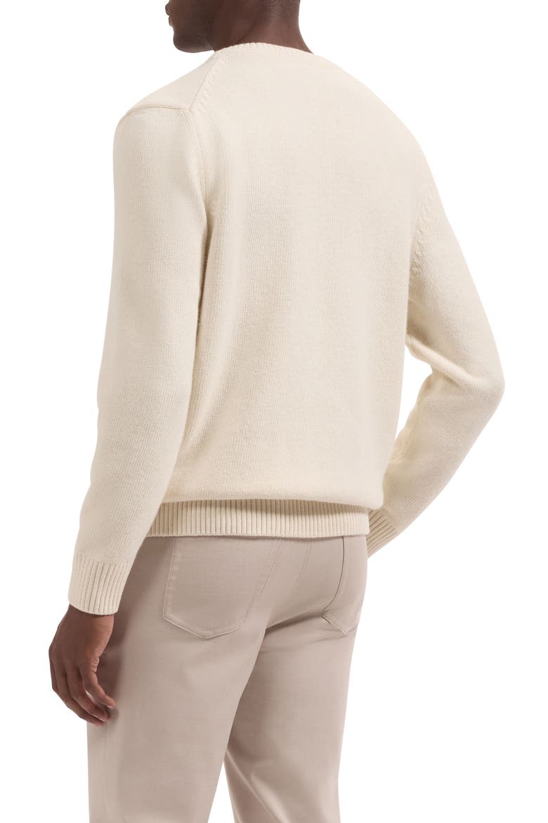 Cable Knit Wool & Cotton Sweater, Alternate, color, IVORY
