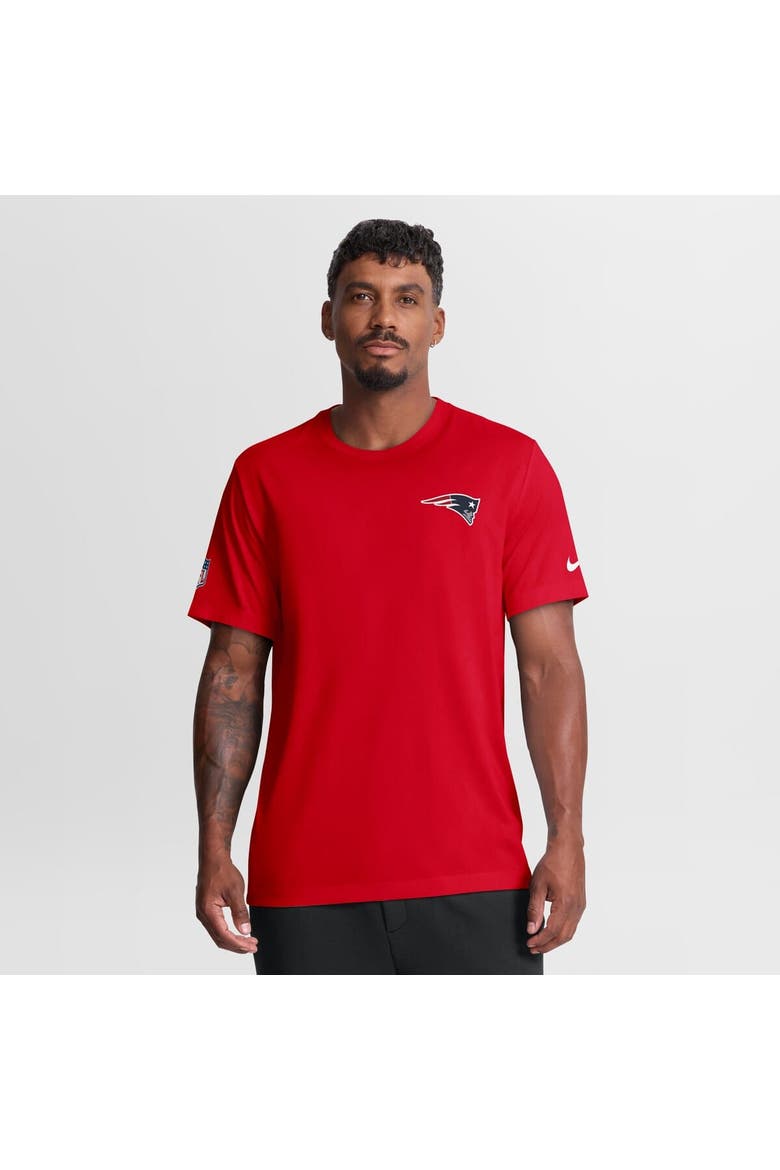 Men's Nike Red New England Patriots Sideline Legend Small Logo Dri-FIT T-Shirt, Main, color, Red
