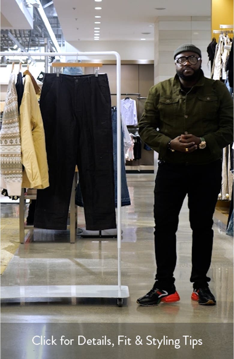 Straight Leg Cotton Twill Cargo Pants, sales video thumbnail