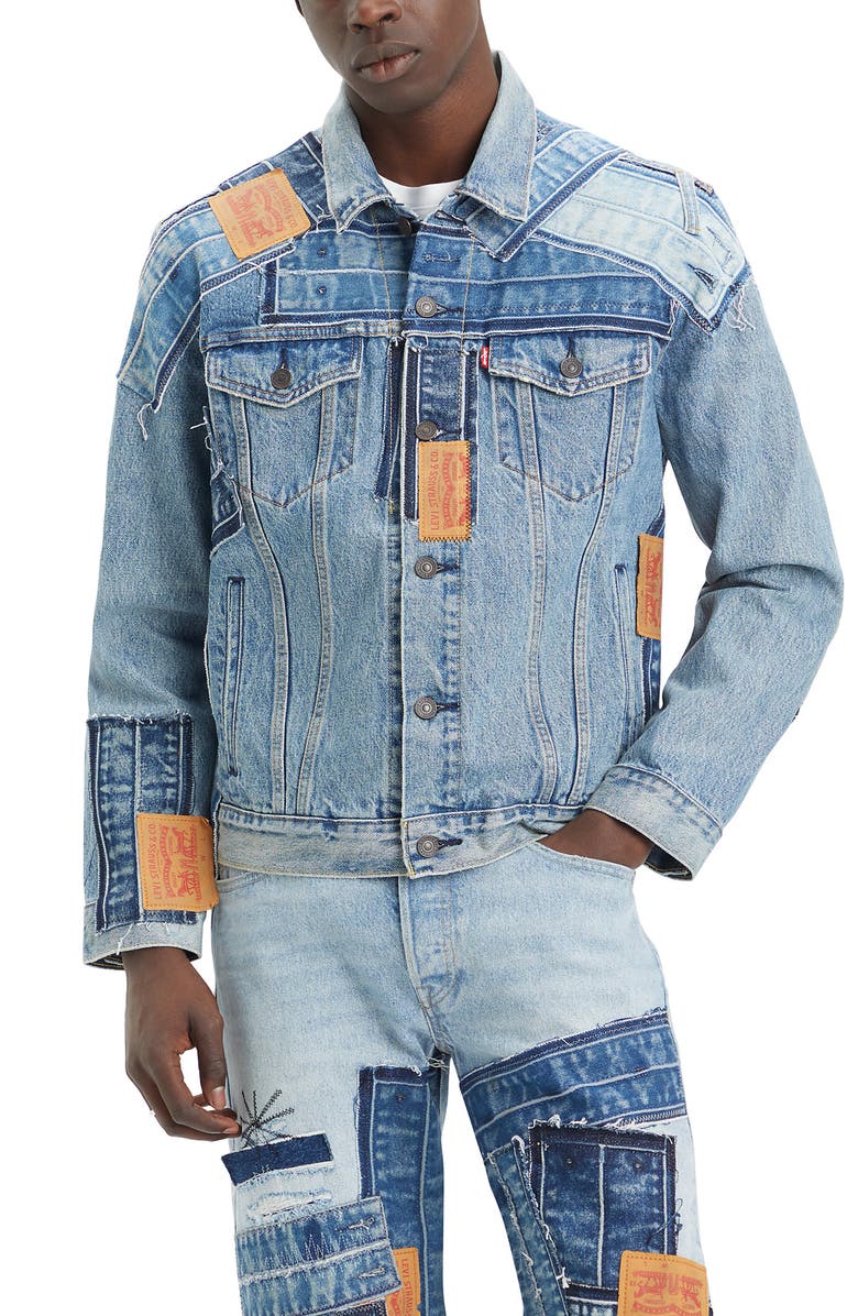Levi's<sup>®</sup> Patched Denim Trucker Jacket, Alternate, color,