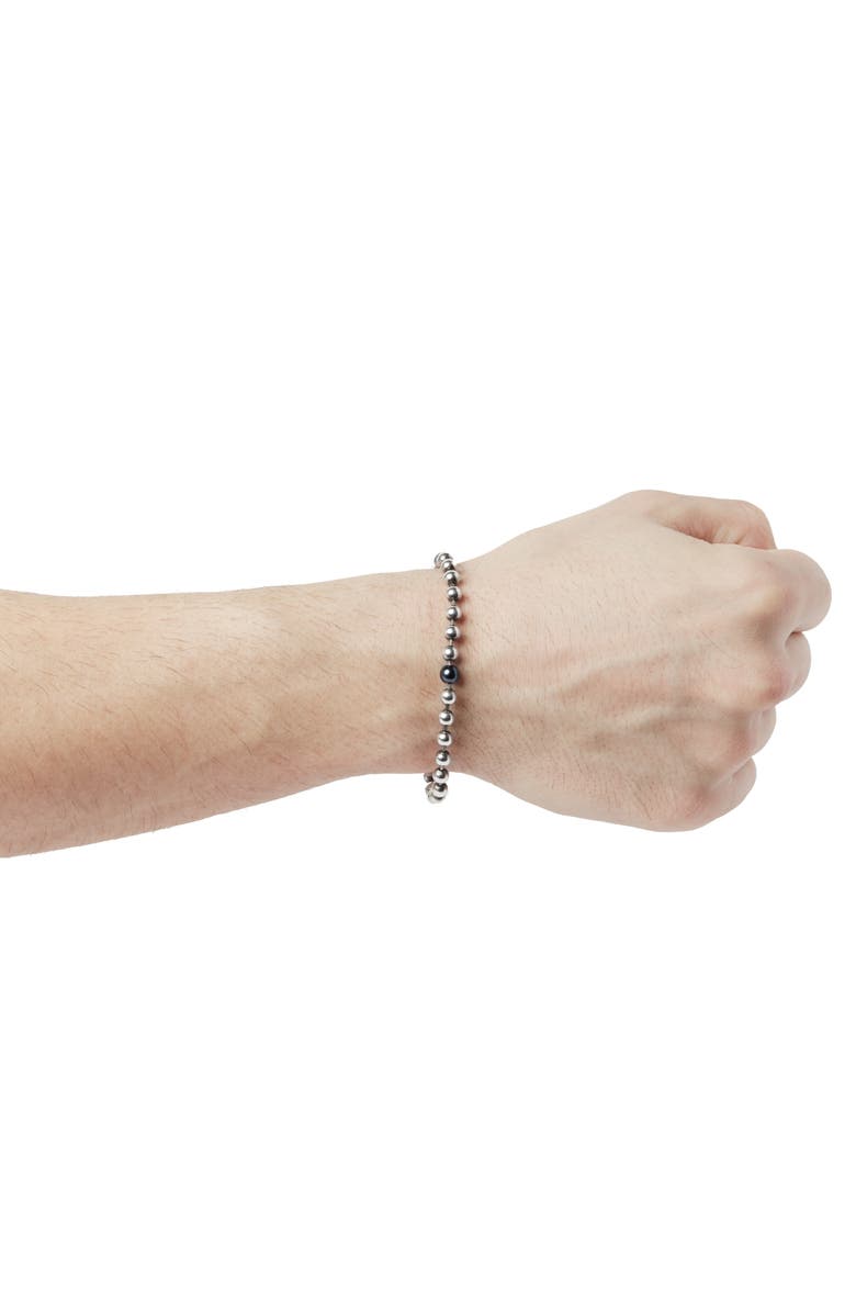 title of work Silver Ball Chain Bracelet, Alternate, color, 