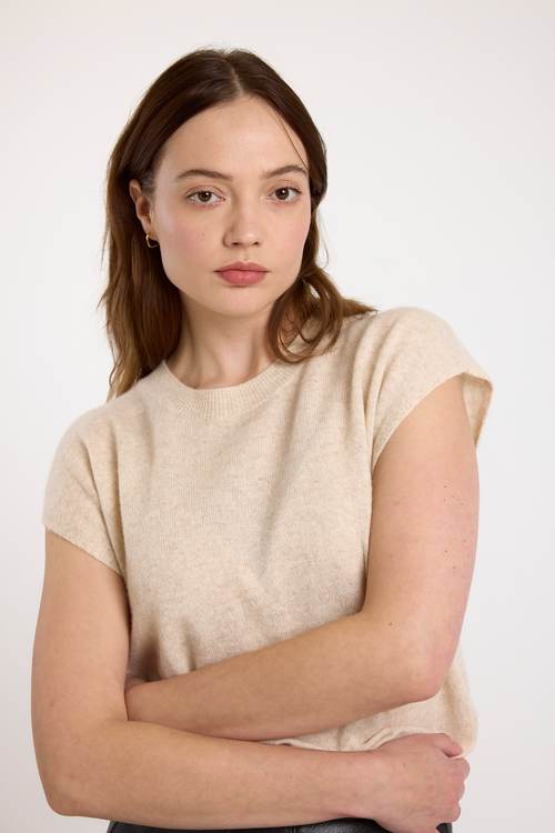 Brodie Pure Cashmere Tabby Knitted Cashmere Vest