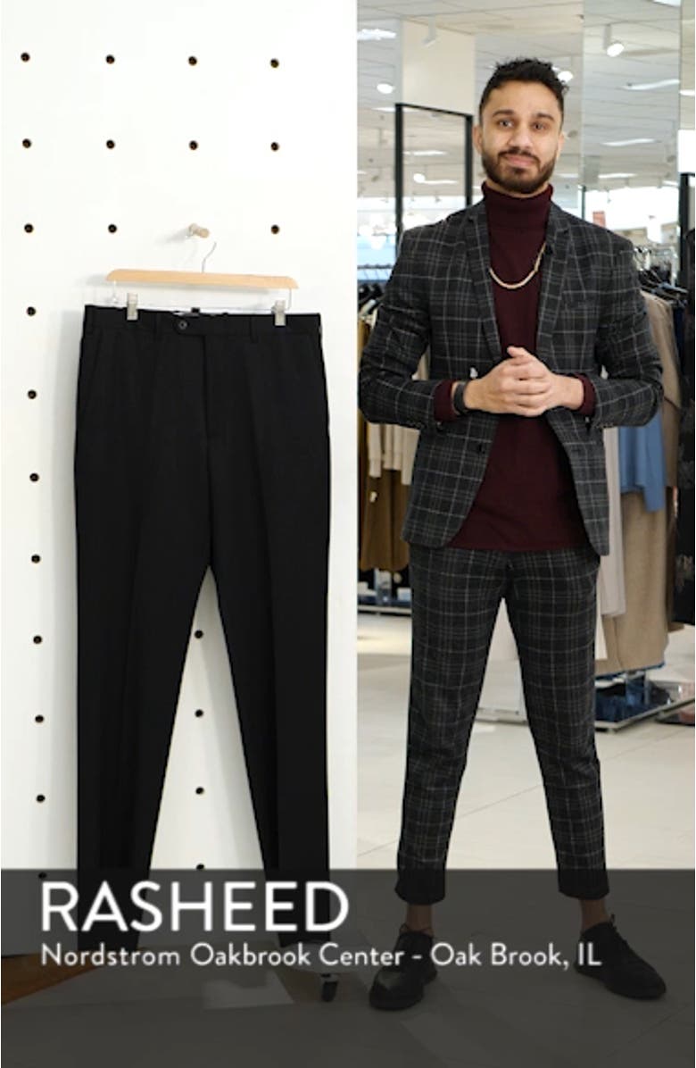 Torino Classic Fit Flat Front Solid Dress Pants, sales video thumbnail