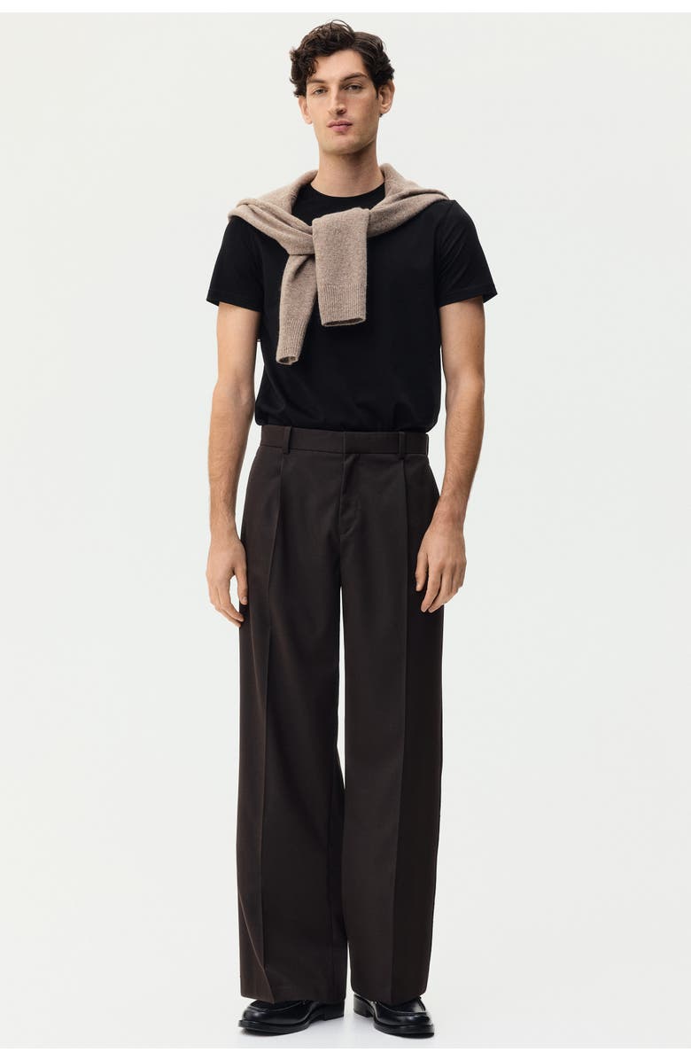 H&M Slim fit pima cotton t-shirt, Alternate, color, Black