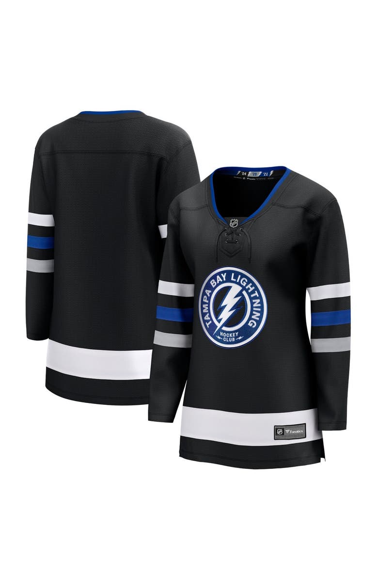 FANATICS Women's Fanatics Branded Black Tampa Bay Lightning Alternate Premier Breakaway Jersey, Main, color, 