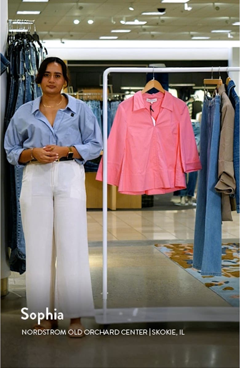 Johnny Collar A-Line Shirt, sales video thumbnail