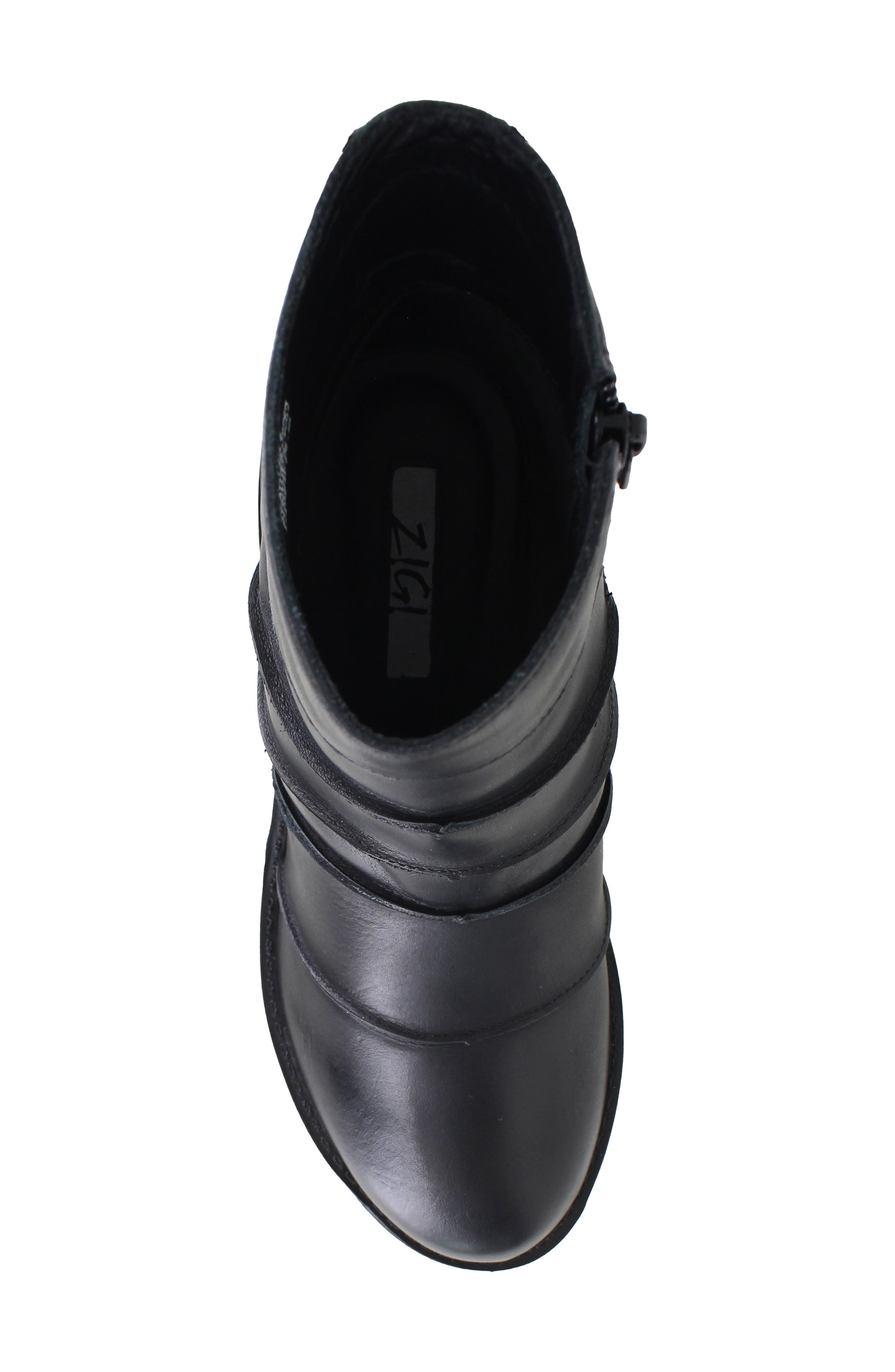 ZIGI Noa Platform Bootie, Alternate, color, Black Leather