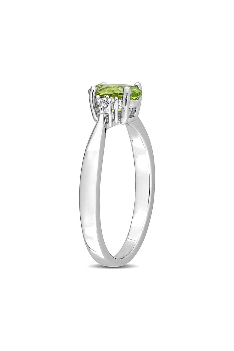 Oval Cut Peridot & Diamond Ring & Drop Earrings Set - 0.06ct., Alternate, color, GREEN