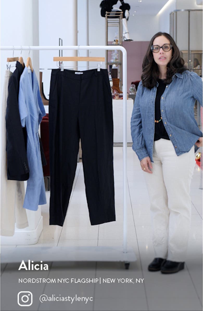 Wide Leg Linen Trousers, sales video thumbnail