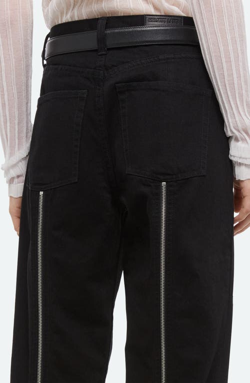 Helmut Lang Zipper Back Carpenter Jeans In Rinsed Black In Black