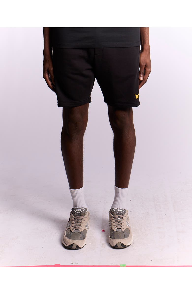 Lyle & Scott Tape Draw String Shorts, Main, color, Jet Black