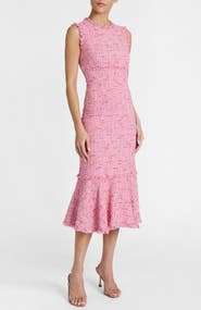 Santorelli Andi Sleeveless Sheath Tweed Dress