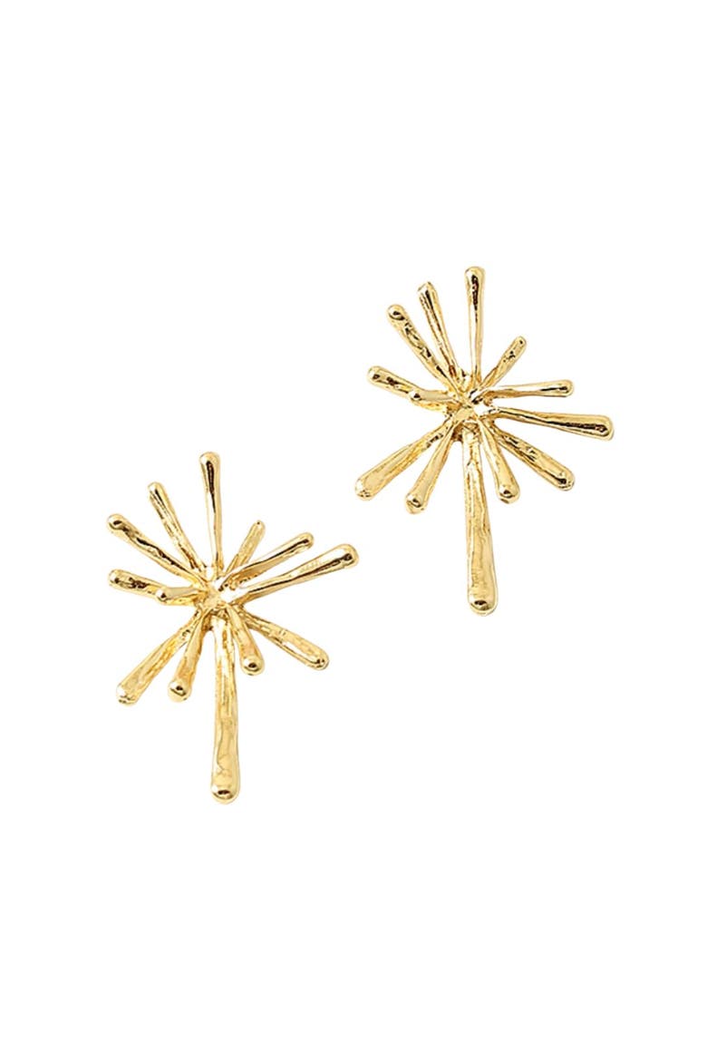 Starburst Gold Studs, Main, color, Gold