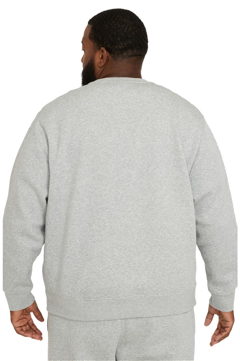 Men's Club Crewneck Sweatshirt, Alternate, color, D GR H/WHITE
