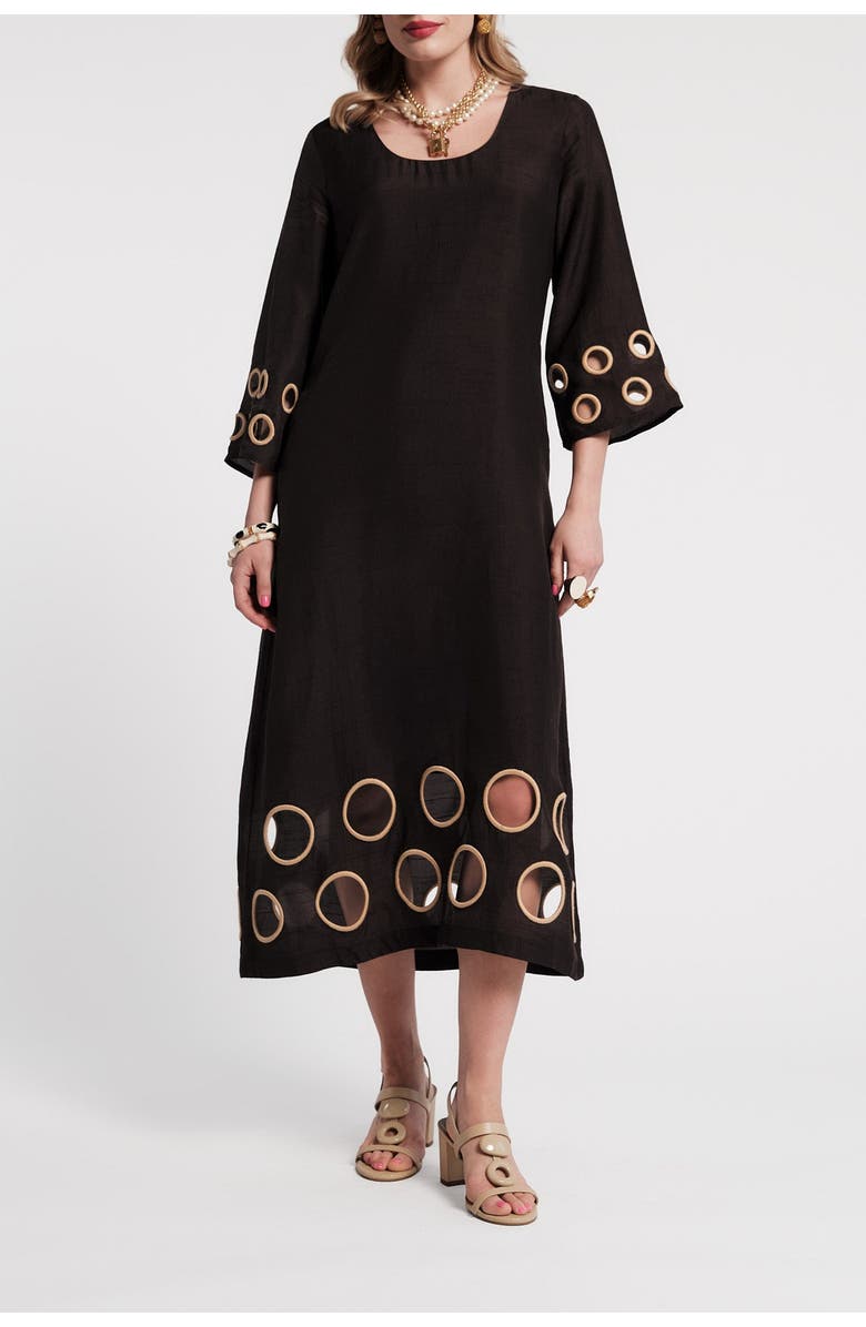 Frances Valentine Faye Cut Out Maxi Dress, Main, color, Black/Taupe